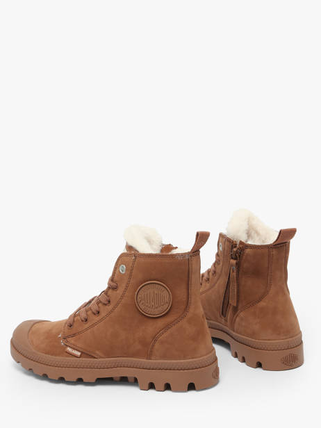 Enkellaarsjes Uit Leder Palladium Bruin women 95982291 ander zicht 2